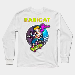 Radicat: cool cat skating Long Sleeve T-Shirt